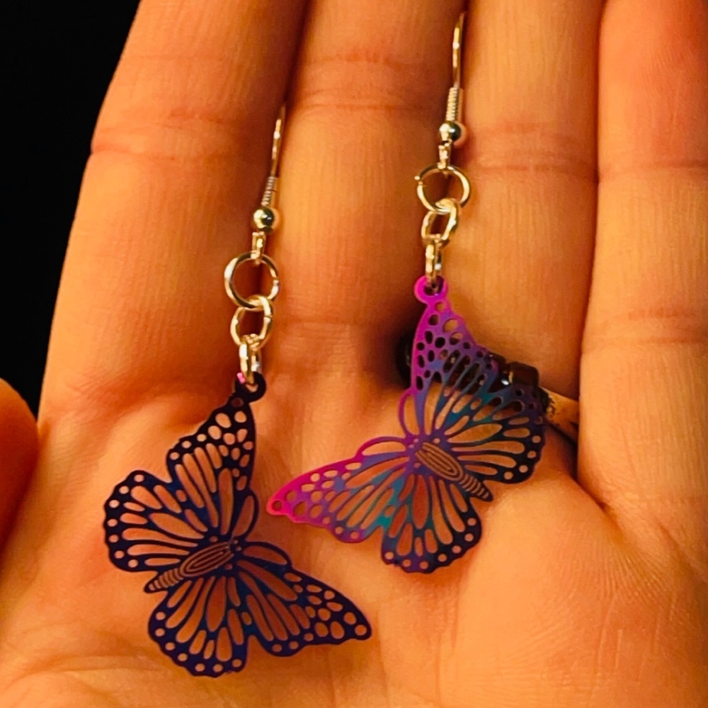Holographic Butterfly Earrings